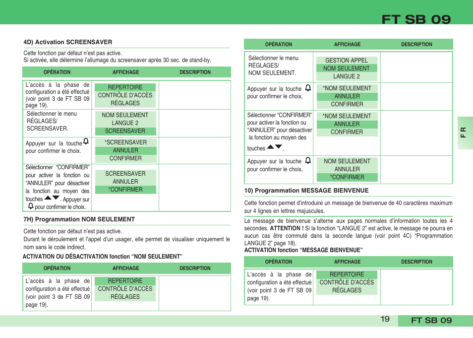 Ft sb 09 | Comelit FT SB 09 INT User Manual | Page 19 / 60