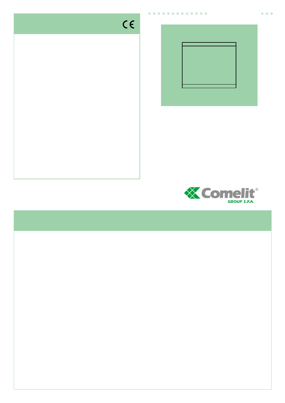 Comelit FT CCS 01 User Manual | 4 pages