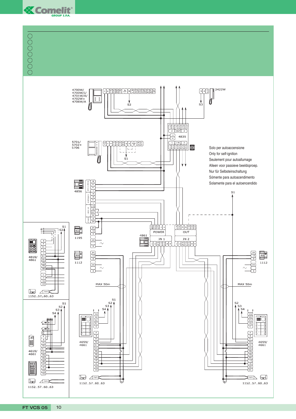 Comelit FT VCS 05 User Manual | Page 10 / 12