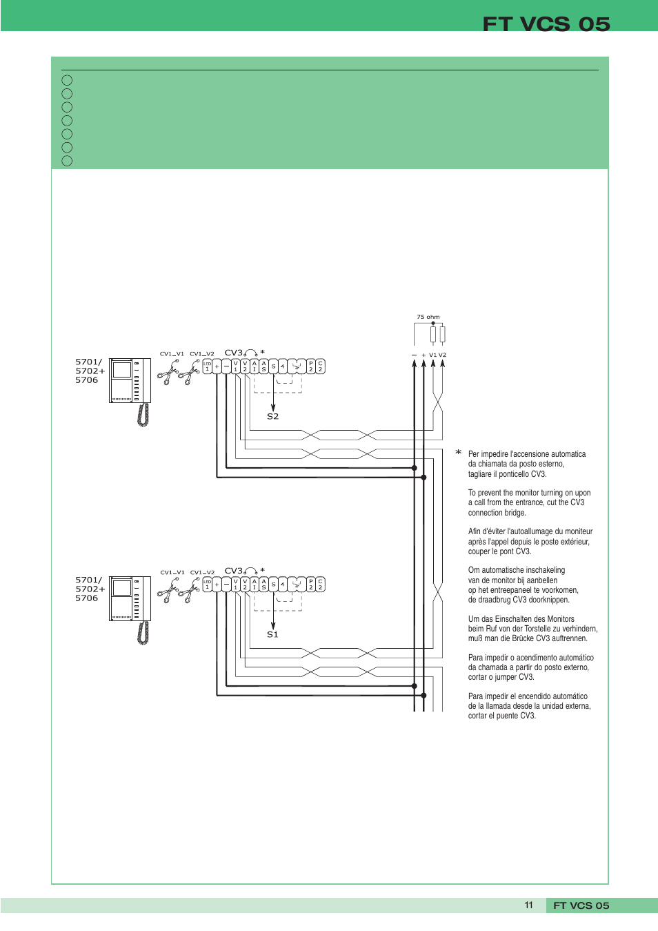 Ft vcs 05 | Comelit FT VCS 05 User Manual | Page 11 / 12