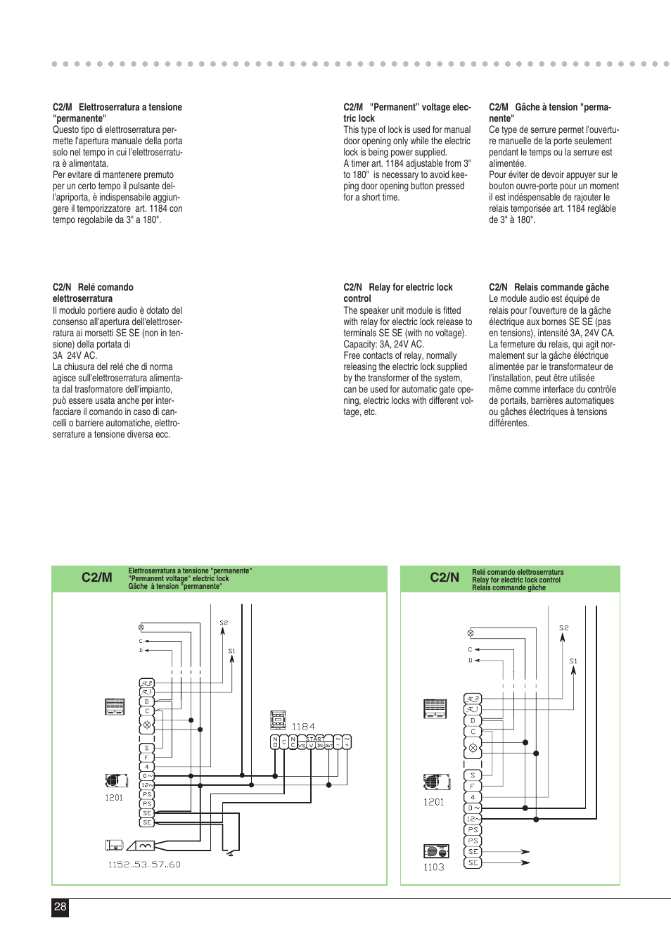 C2/m, C2/n | Comelit MT 43 User Manual | Page 29 / 42