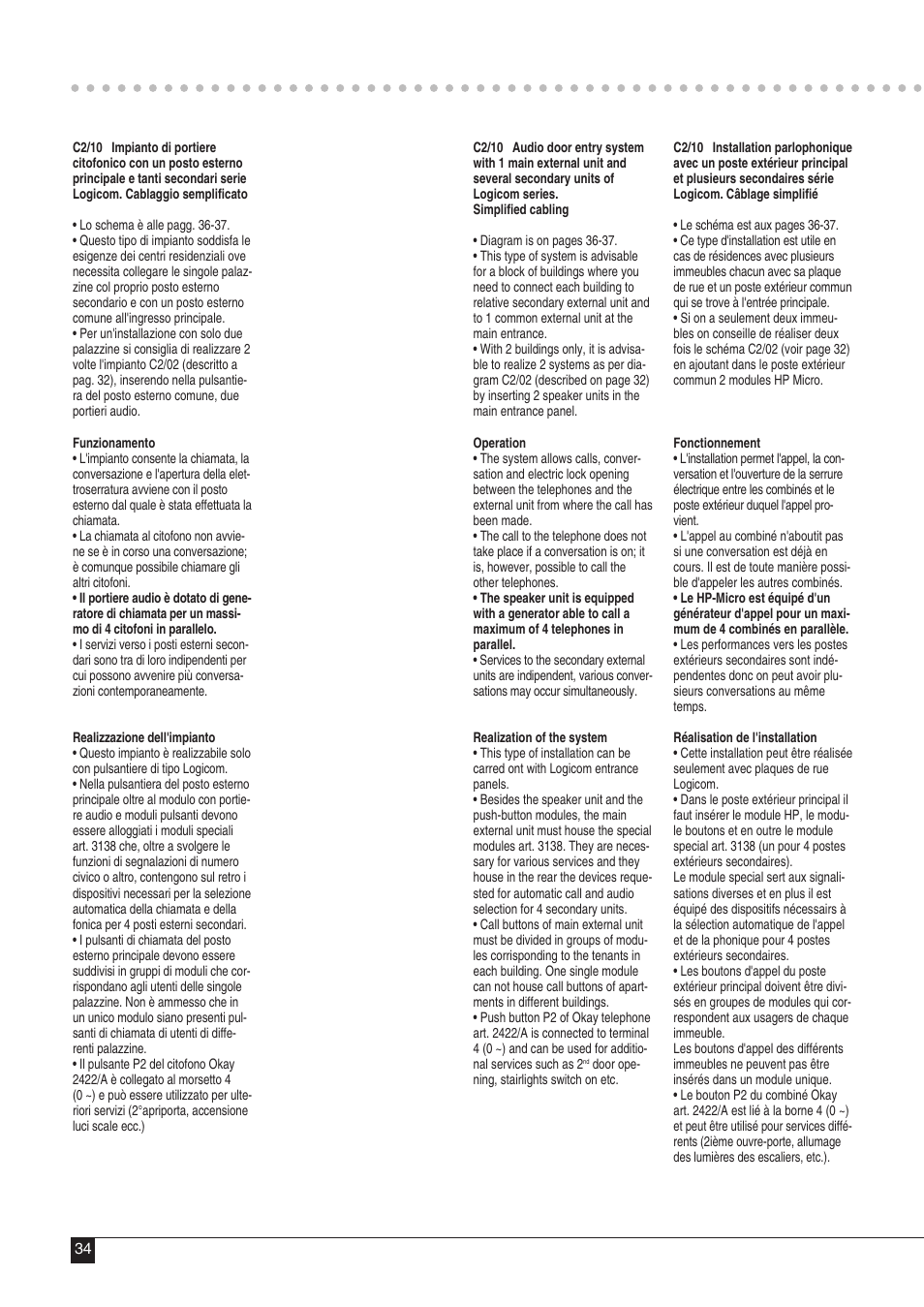 Comelit MT 43 User Manual | Page 35 / 42