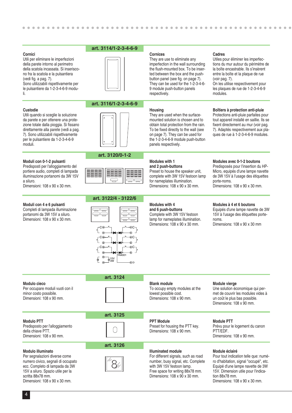 Comelit MT 43 User Manual | Page 5 / 42