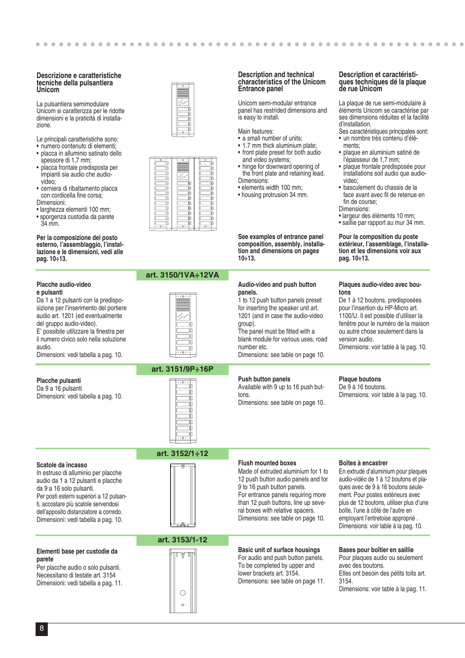 Comelit MT 43 User Manual | Page 9 / 42