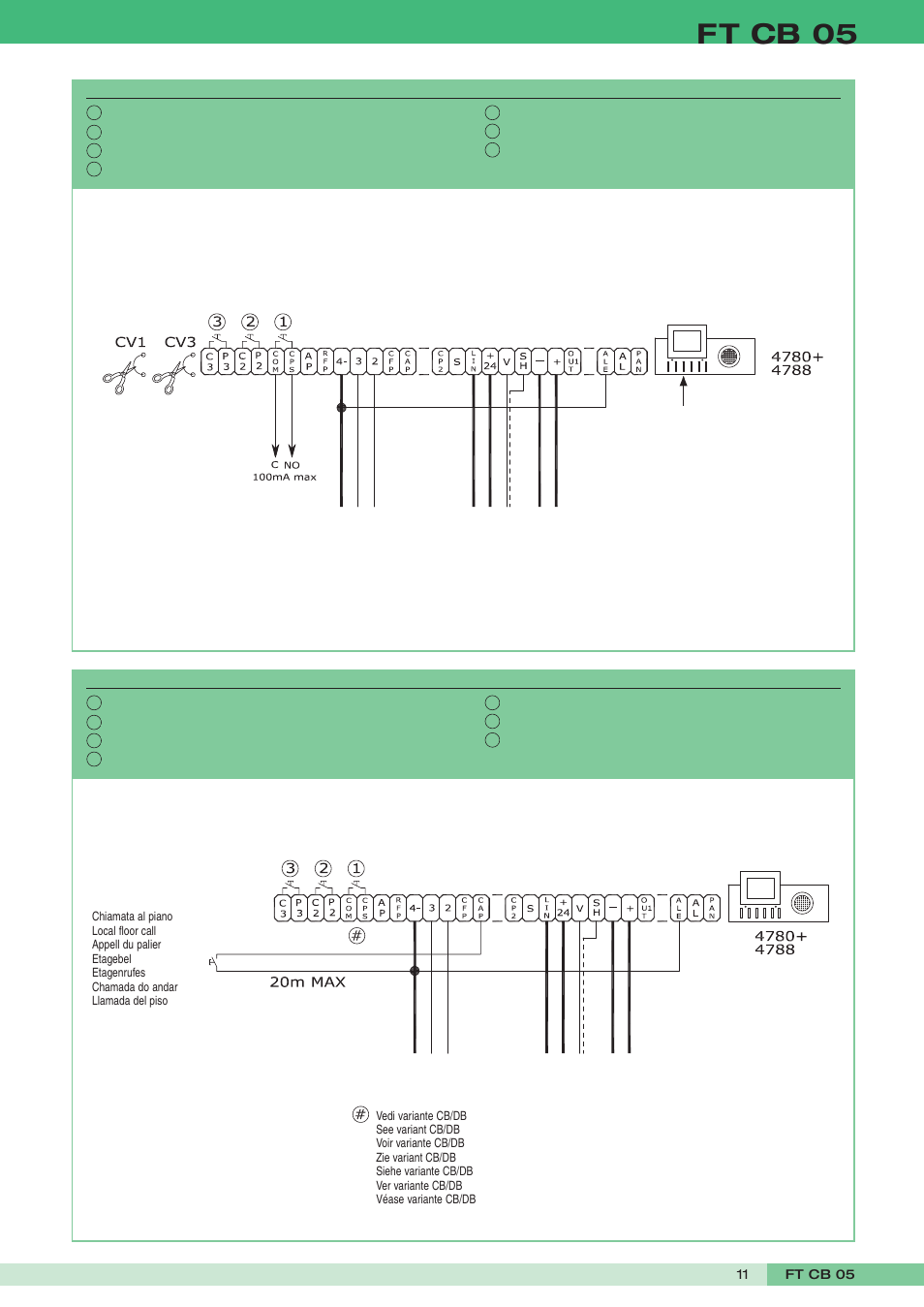 Ft cb 05 | Comelit FT CB 05 User Manual | Page 11 / 12