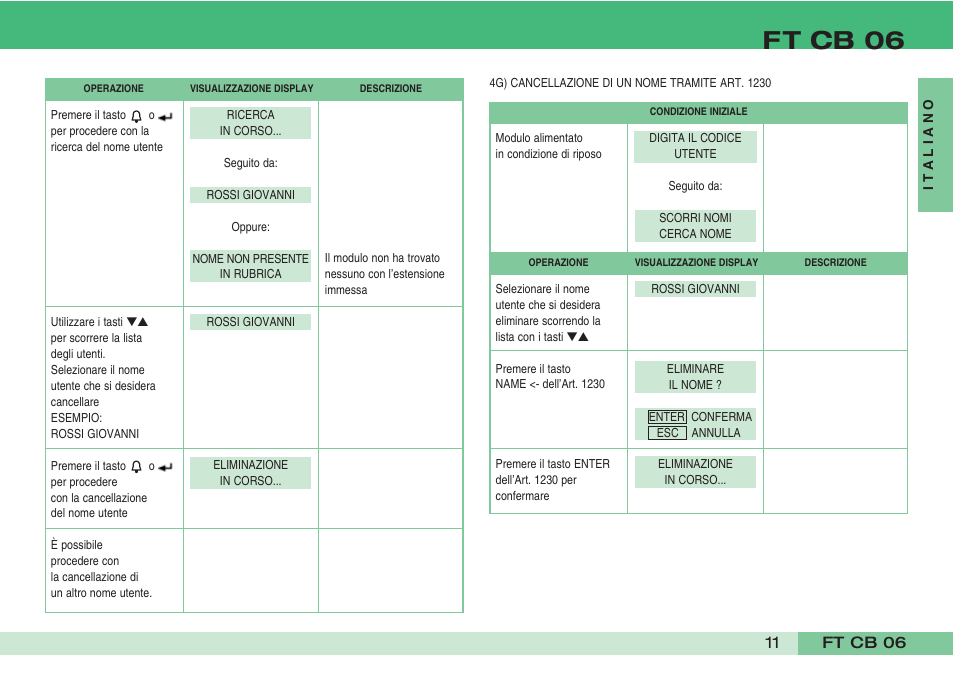 Ft cb 06 | Comelit FT CB 06 User Manual | Page 13 / 72