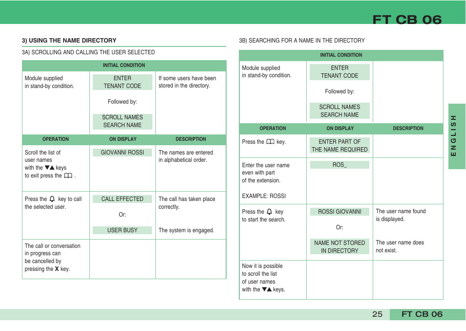 Ft cb 06 | Comelit FT CB 06 User Manual | Page 27 / 72