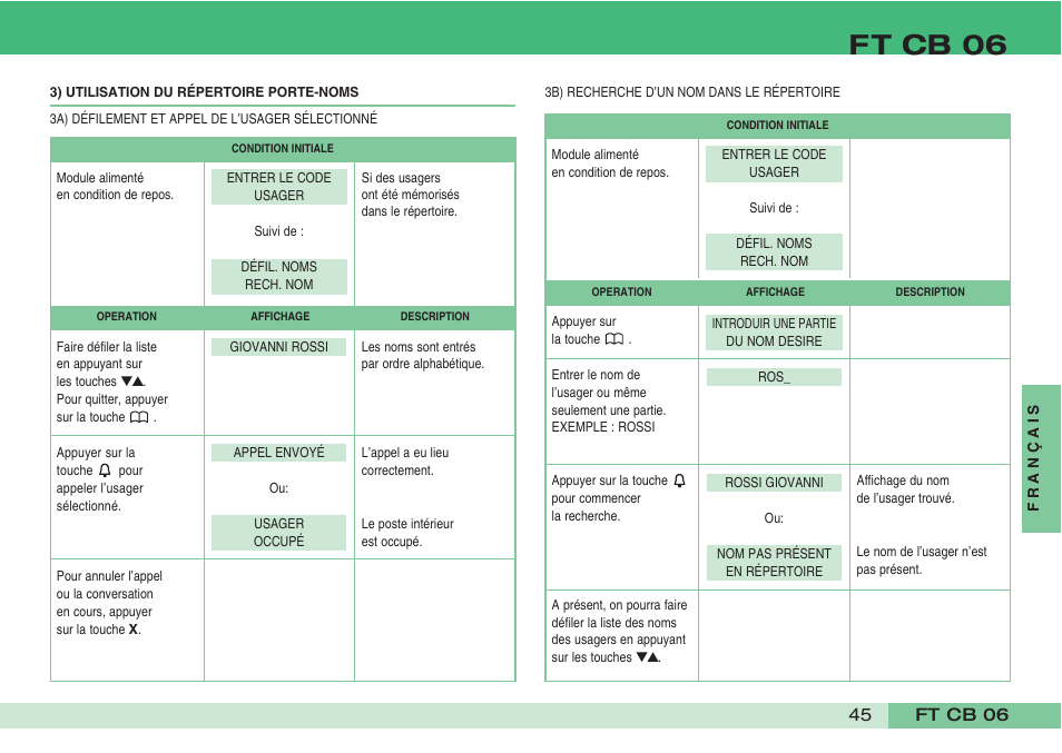 Ft cb 06 | Comelit FT CB 06 User Manual | Page 47 / 72