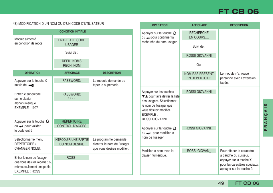 Ft cb 06 | Comelit FT CB 06 User Manual | Page 51 / 72