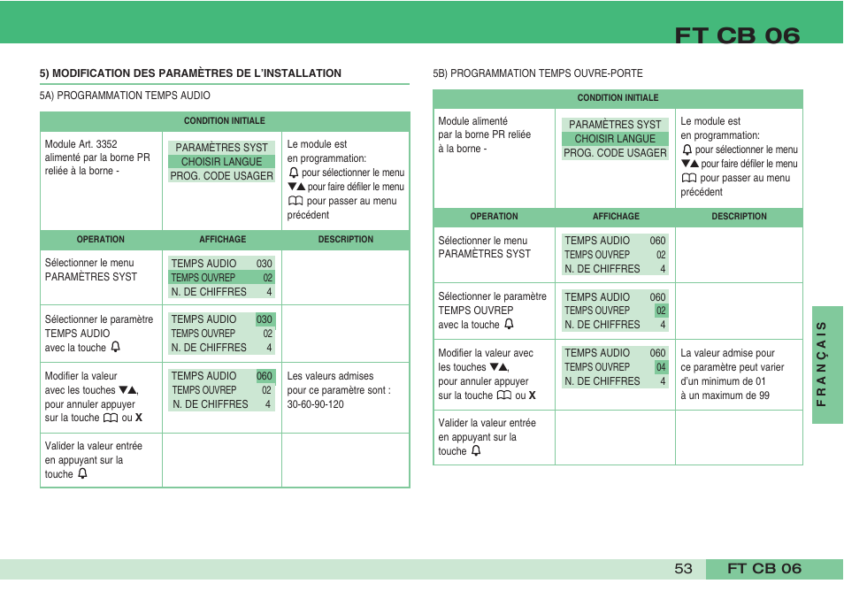 Ft cb 06 | Comelit FT CB 06 User Manual | Page 55 / 72