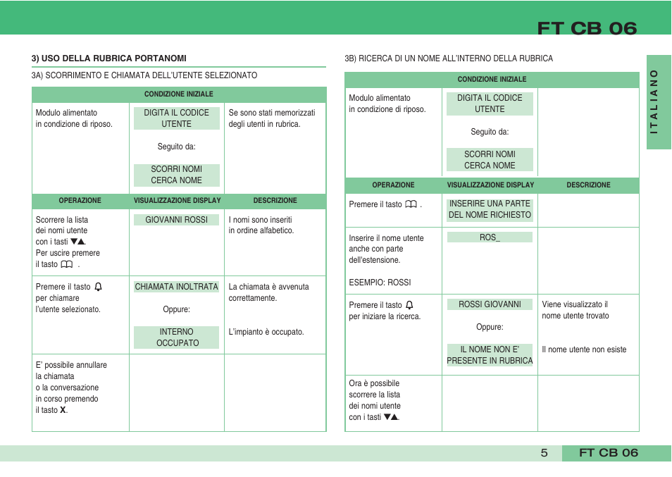 Ft cb 06 | Comelit FT CB 06 User Manual | Page 7 / 72