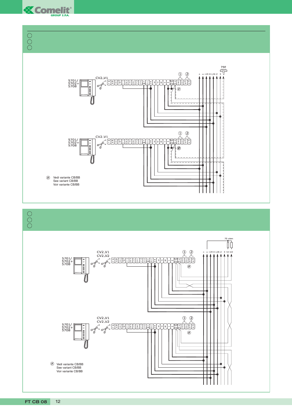 Comelit FT CB 08 User Manual | Page 12 / 16