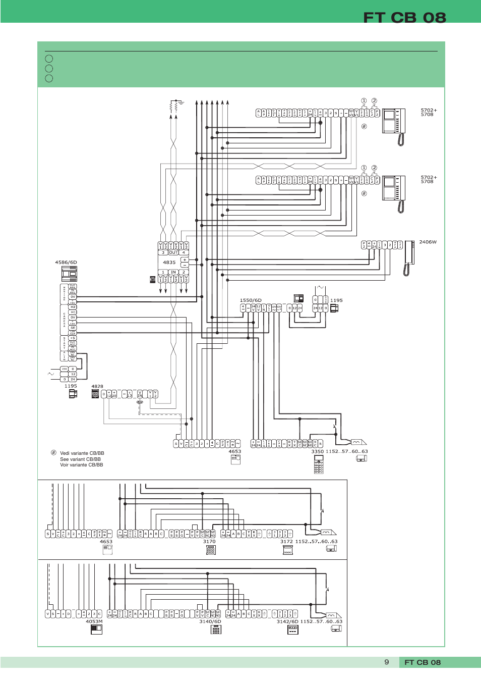 Ft cb 08 | Comelit FT CB 08 User Manual | Page 9 / 16