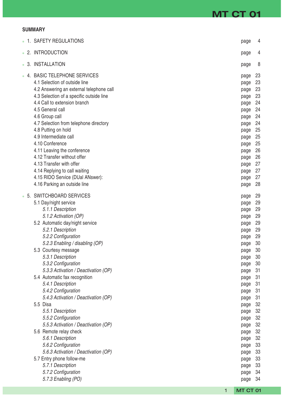 Mt ct 01 | Comelit MT CT 01 User Manual | Page 2 / 86