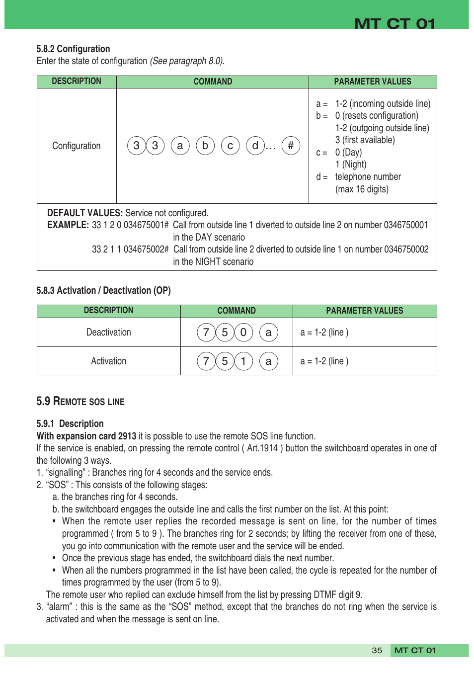 Mt ct 01 | Comelit MT CT 01 User Manual | Page 36 / 86