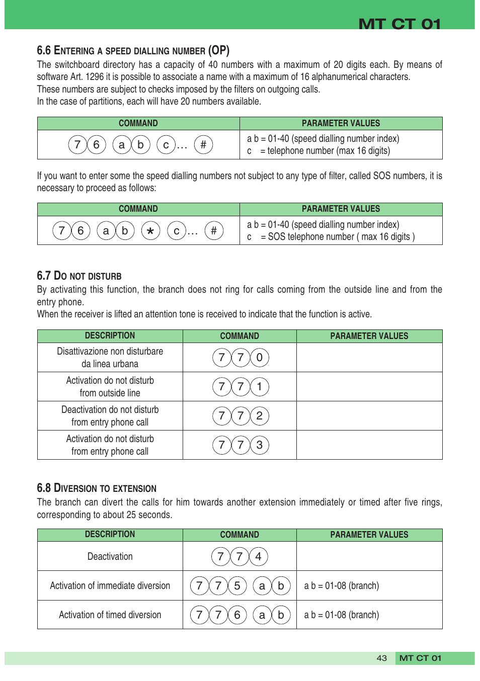 Mt ct 01 | Comelit MT CT 01 User Manual | Page 44 / 86