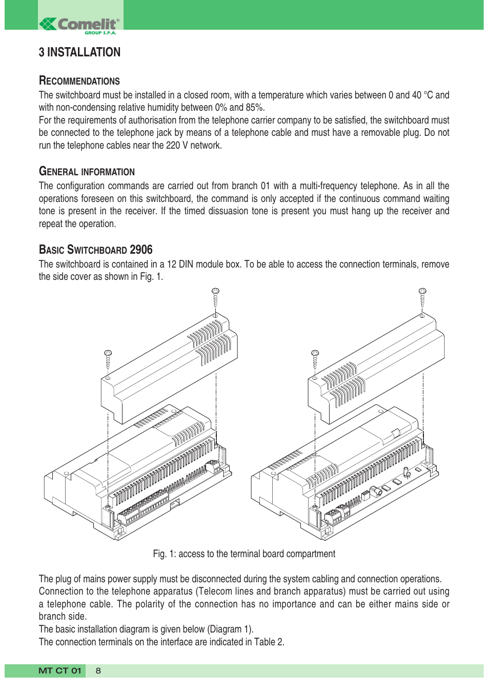 3 installation r | Comelit MT CT 01 User Manual | Page 9 / 86