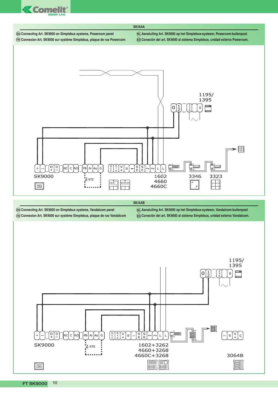 Comelit FT SK9000 User Manual | Page 10 / 12