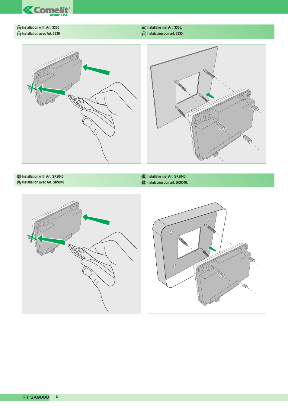 Comelit FT SK9000 User Manual | Page 8 / 12