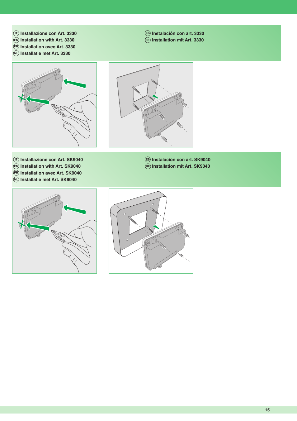 Comelit FT SK9001I User Manual | Page 15 / 20