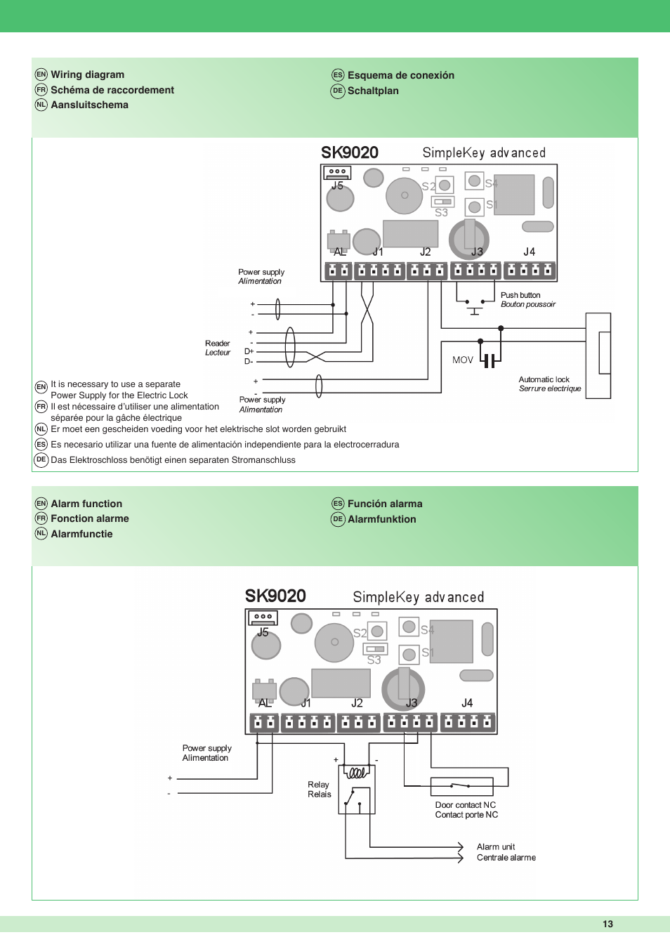 Comelit FT SK9020 User Manual | Page 13 / 16