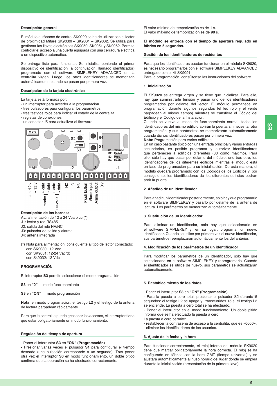 Comelit FT SK9020 User Manual | Page 9 / 16