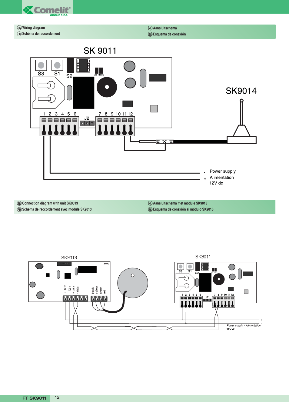 Comelit FT SK9011 User Manual | Page 12 / 16