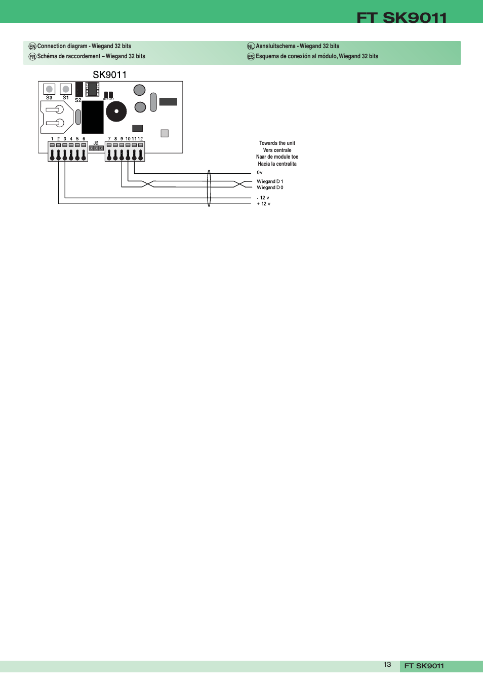 Ft sk9011 | Comelit FT SK9011 User Manual | Page 13 / 16