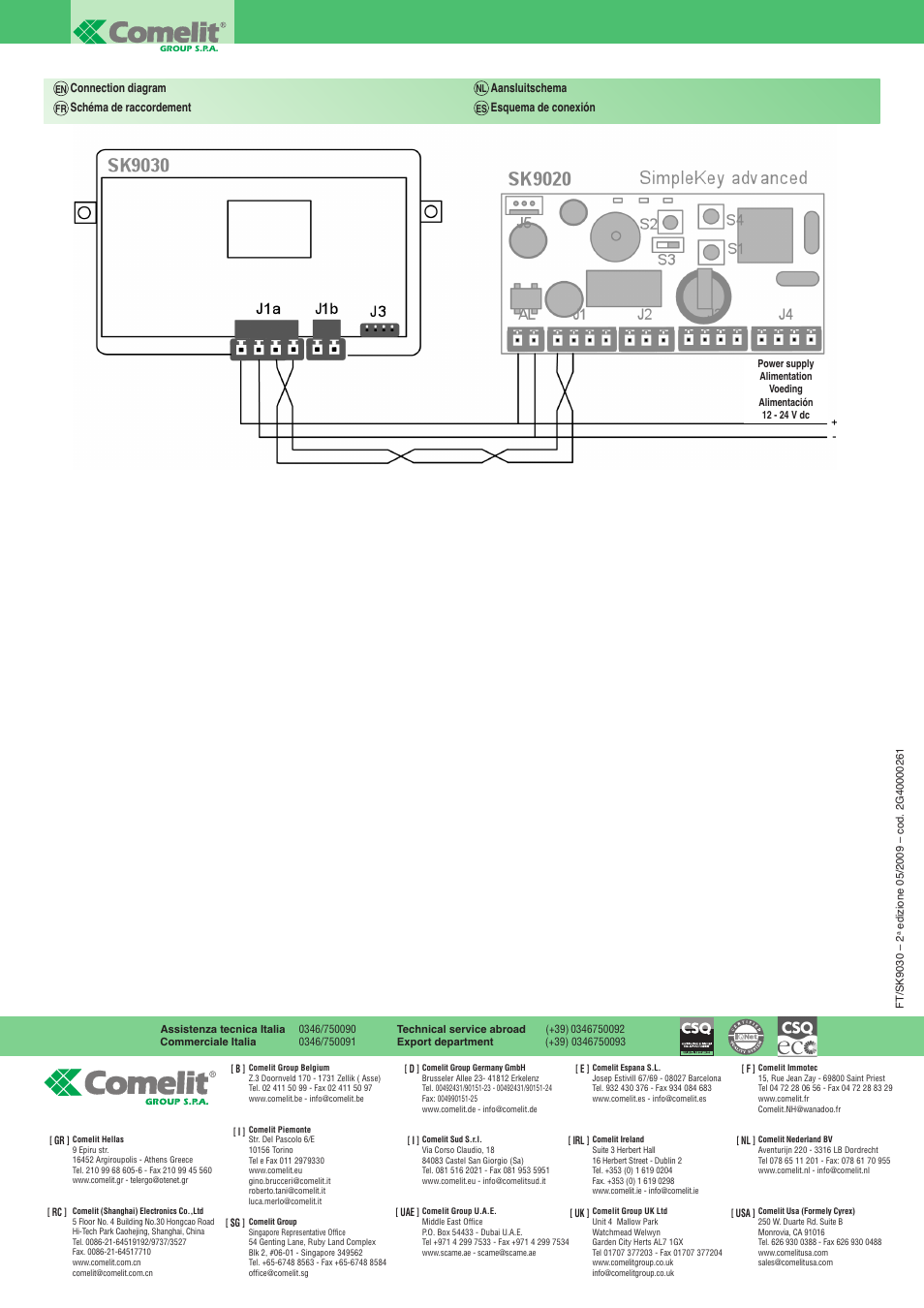 Comelit FT SK9030 User Manual | Page 4 / 4