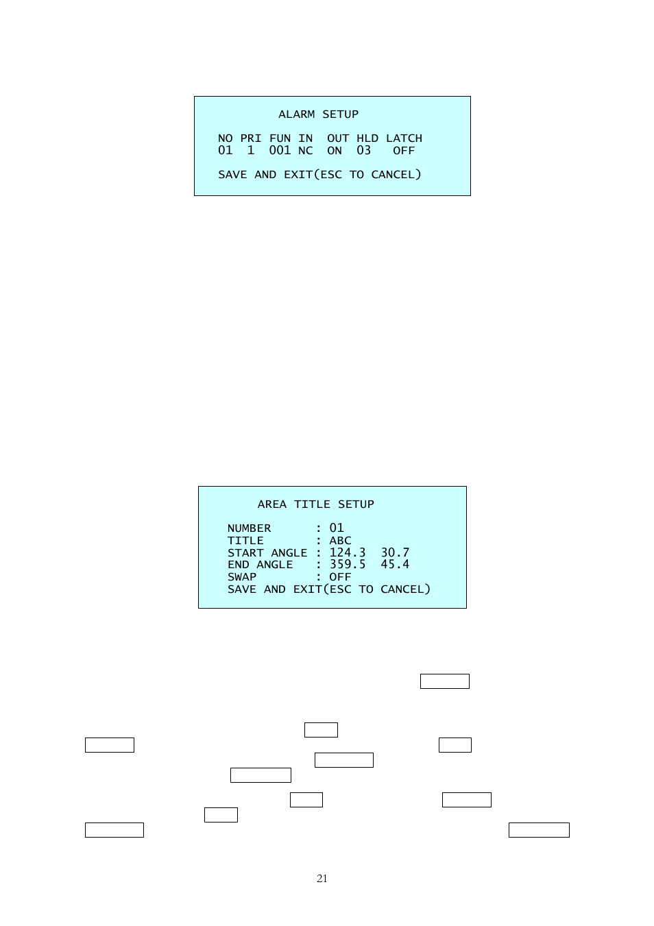 8 alarm, 9 area title | Comelit MPTZ766A User Manual | Page 27 / 40