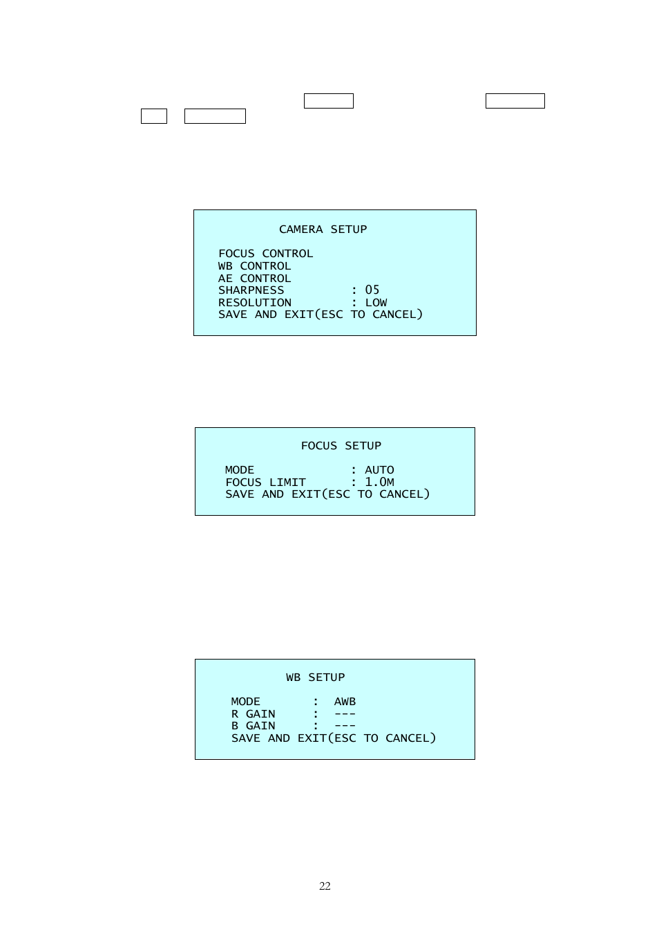 10 camera menu | Comelit MPTZ766A User Manual | Page 28 / 40