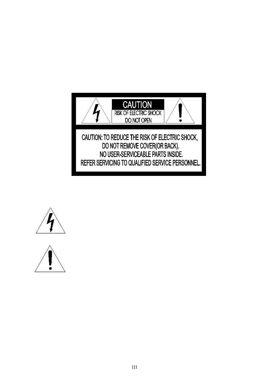 Warning, Caution, Explanation of graphical symbols | Comelit MPTZ766A User Manual | Page 3 / 40