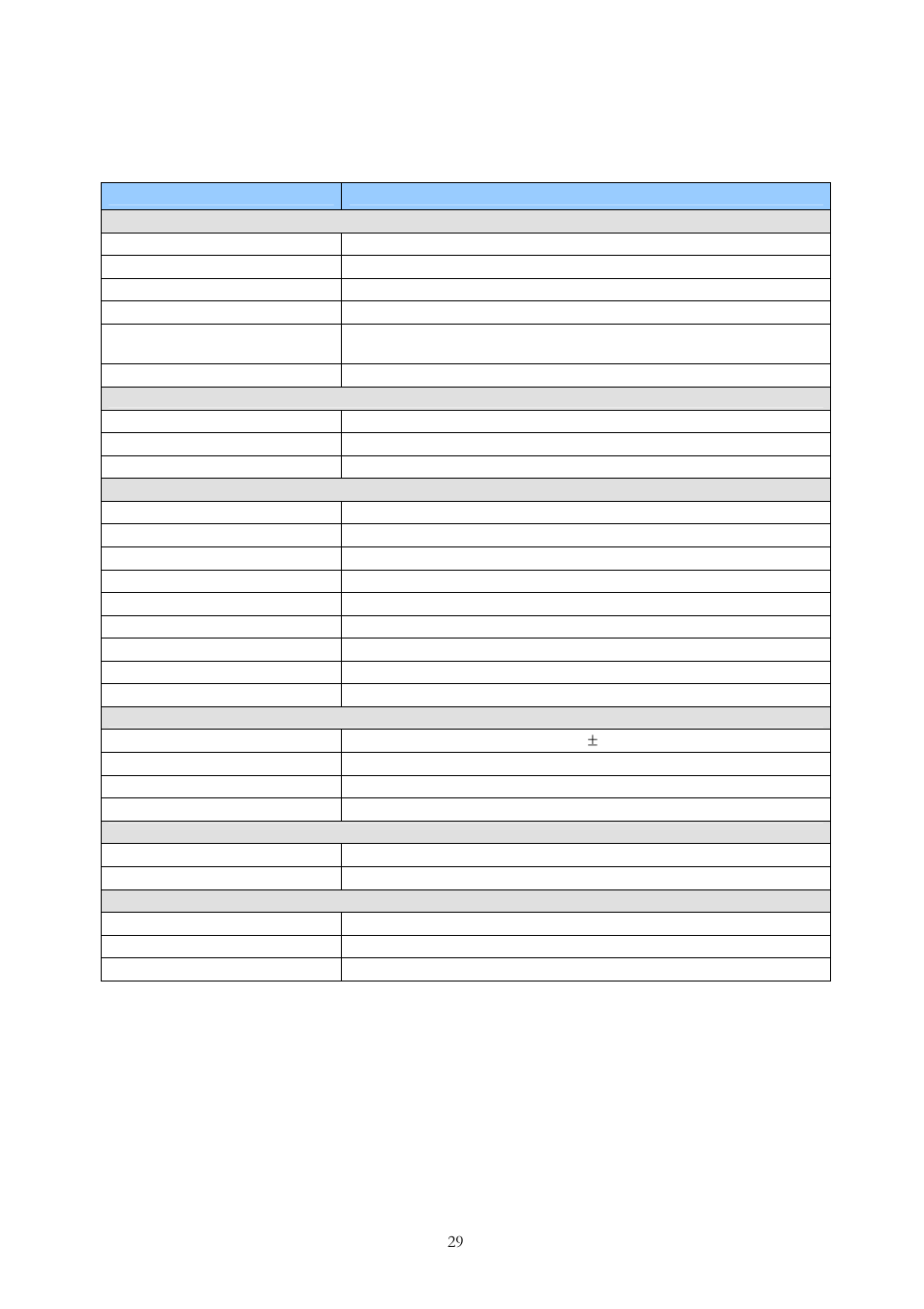 Appendix a — specifications | Comelit MPTZ766A User Manual | Page 35 / 40