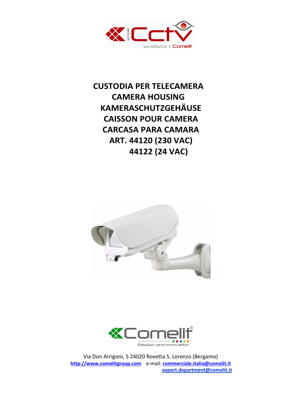 Comelit MT44122 User Manual | 17 pages