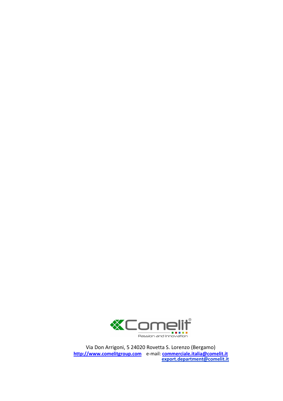 Comelit MT44122 User Manual | Page 17 / 17