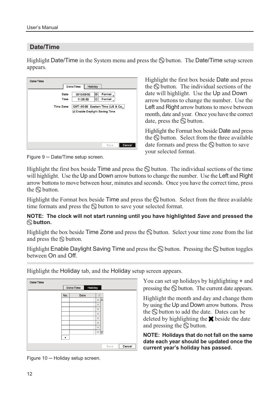 Date/time | Comelit MT 49804 User Manual | Page 22 / 63