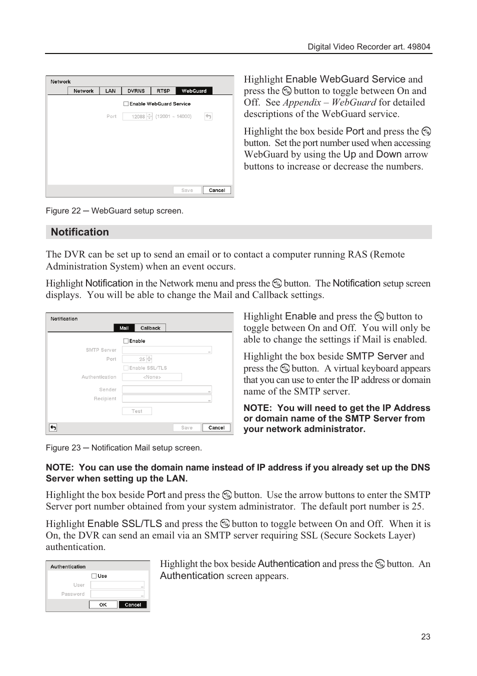 Notification | Comelit MT 49804 User Manual | Page 33 / 63