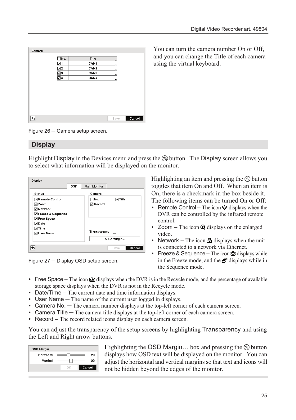 Display | Comelit MT 49804 User Manual | Page 35 / 63
