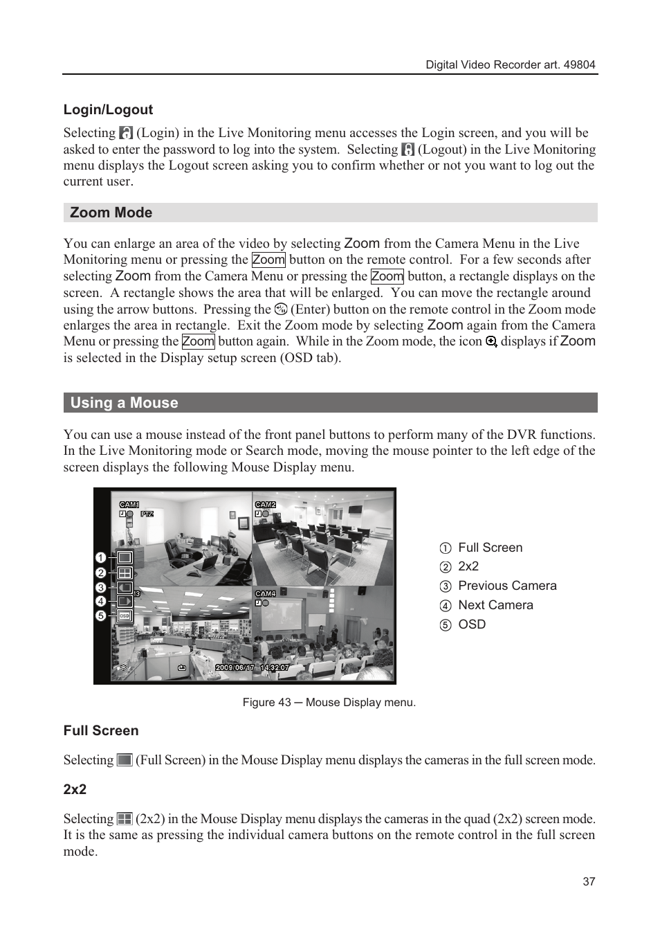 Using a mouse | Comelit MT 49804 User Manual | Page 47 / 63