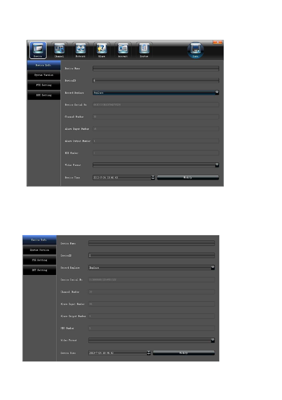 5 system configuration setting, 1 device parameters setting | Comelit MT IPNVR116A User Manual | Page 11 / 44
