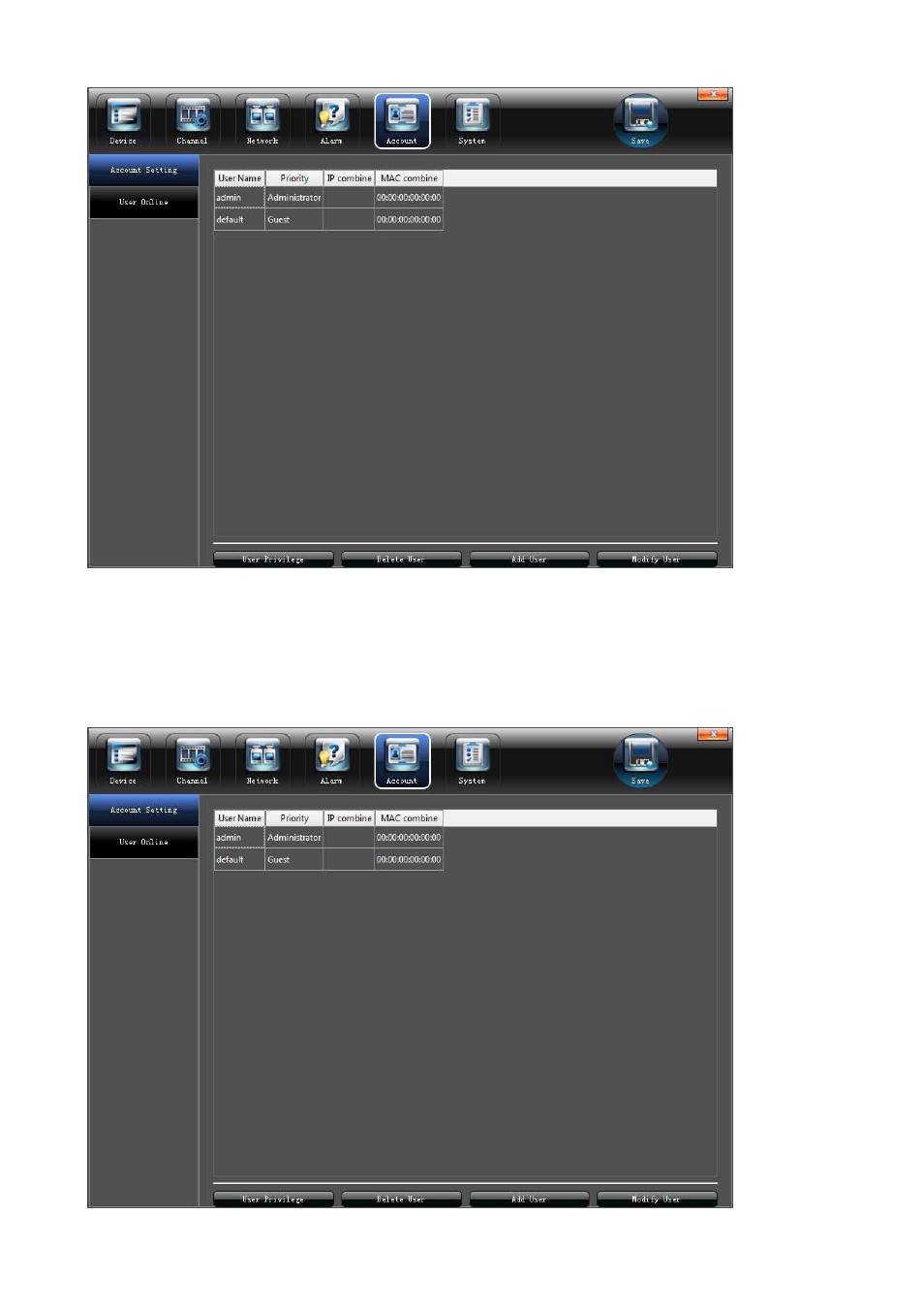 1 user information setting | Comelit MT IPNVR116A User Manual | Page 31 / 44