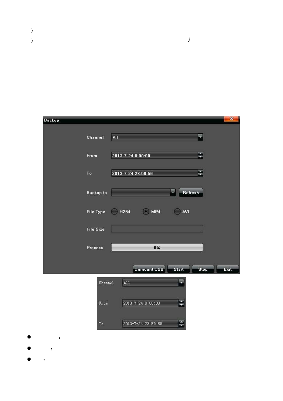 Video backup setting | Comelit MT IPNVR116A User Manual | Page 40 / 44