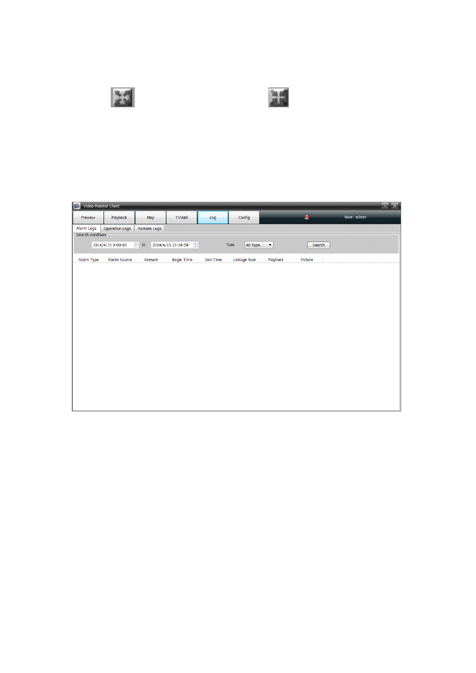 3 map widening , narrowing and full screen, 4 log, 1 alarm logs | Comelit MT COMELIT VSC IP START SERIES User Manual | Page 22 / 170