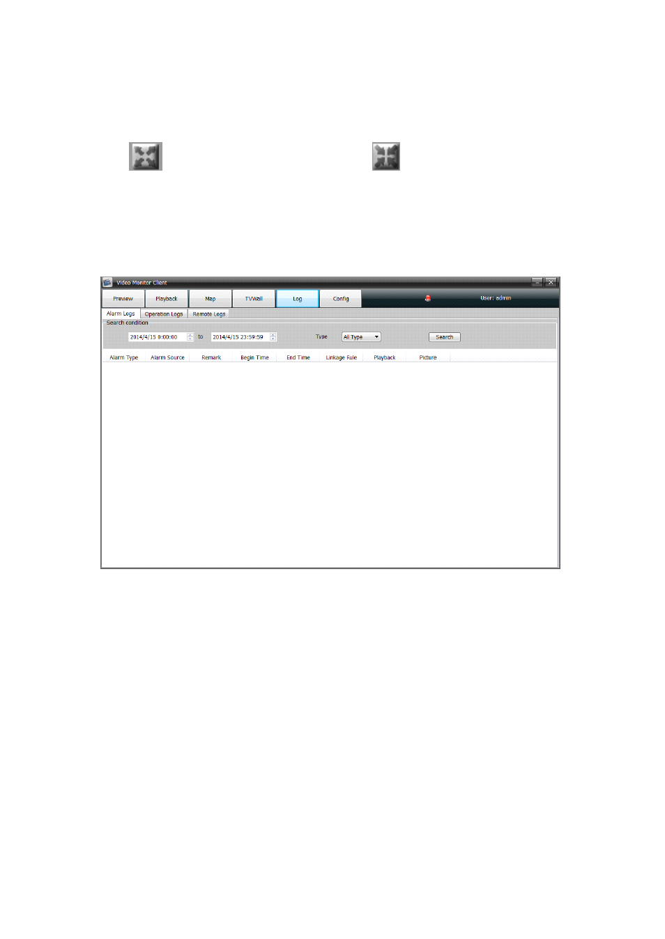 4 log (registri), Alarm logs (registri di allarme) | Comelit MT COMELIT VSC IP START SERIES User Manual | Page 56 / 170