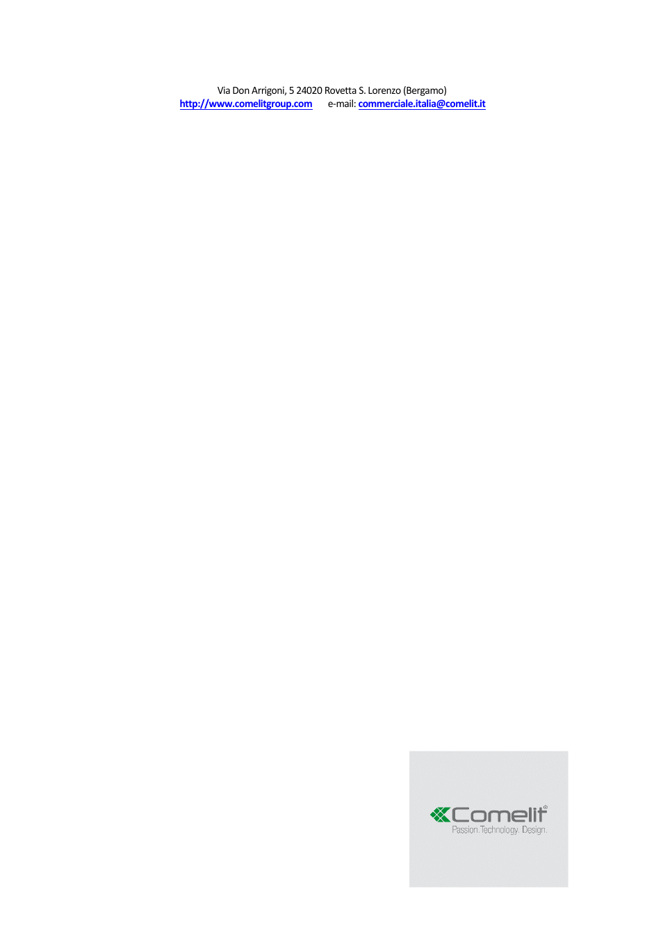 Comelit MT COMELIT VSC IP START SERIES User Manual | Page 68 / 170