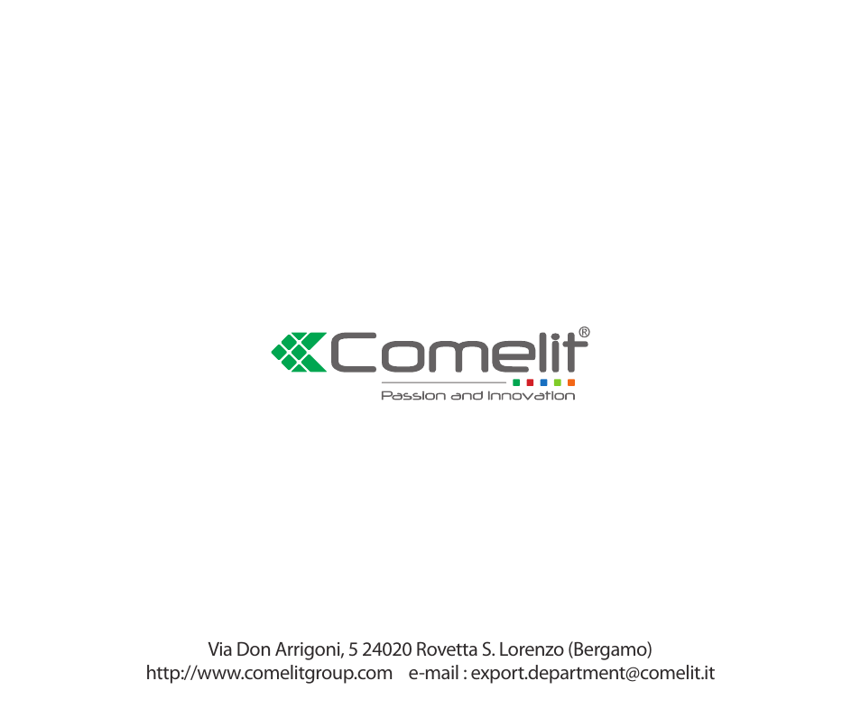 Comelit IPCAM791A User Manual | Page 12 / 12