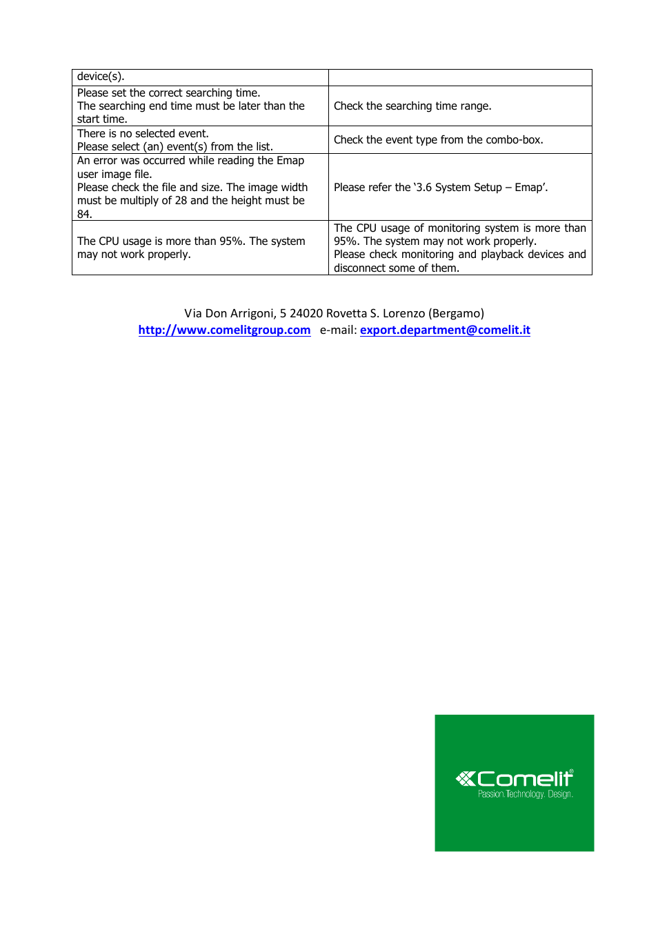 Comelit RAS_SOLUTION User Manual | Page 106 / 106
