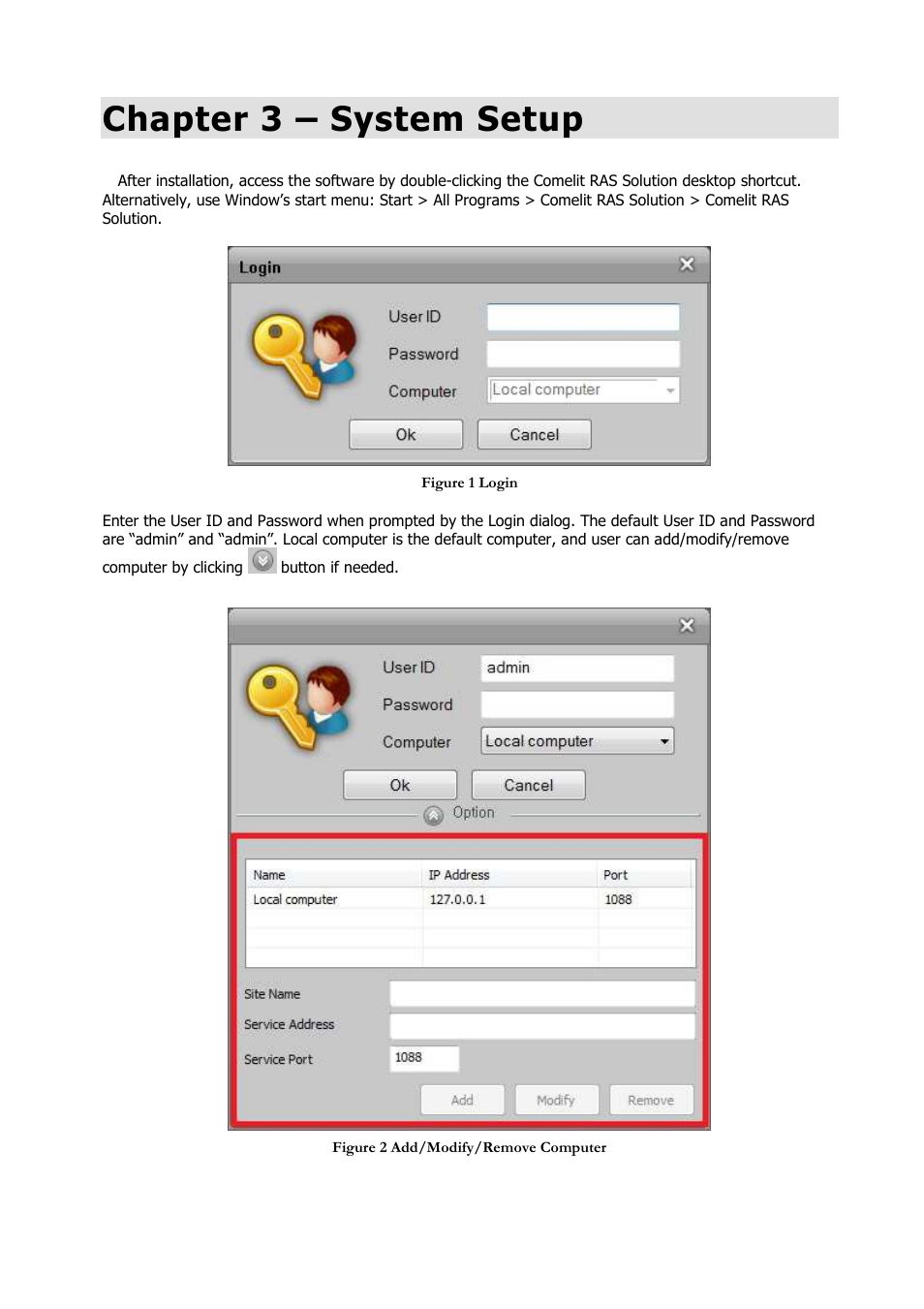 Chapter 3 – system setup | Comelit RAS_SOLUTION User Manual | Page 11 / 106