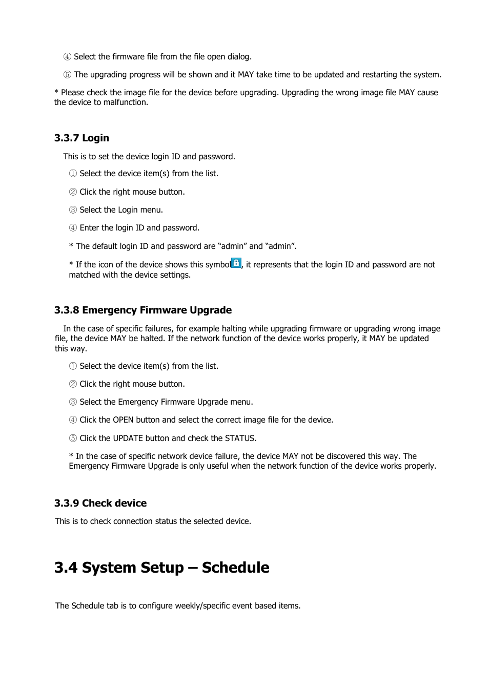 4 system setup – schedule | Comelit RAS_SOLUTION User Manual | Page 22 / 106