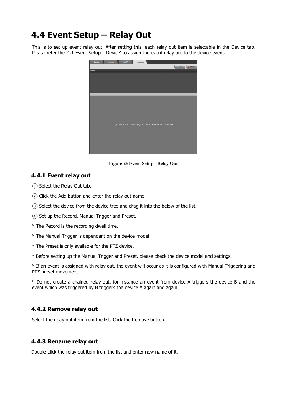 4 event setup – relay out | Comelit RAS_SOLUTION User Manual | Page 33 / 106